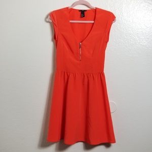 Orange H&M Fit and Flare Dress Sz 4